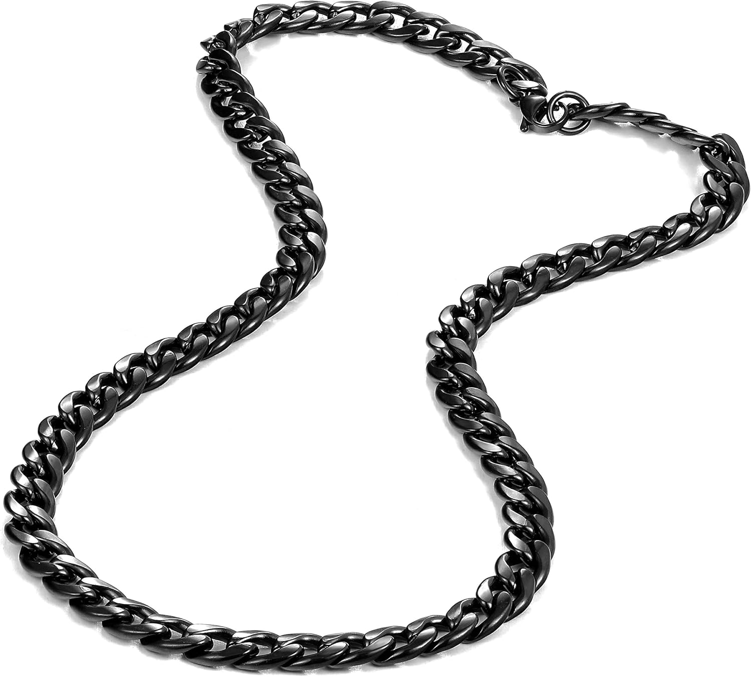 urban jewelry 抛光不锈钢男式锁链式项链,多种尺寸和颜色